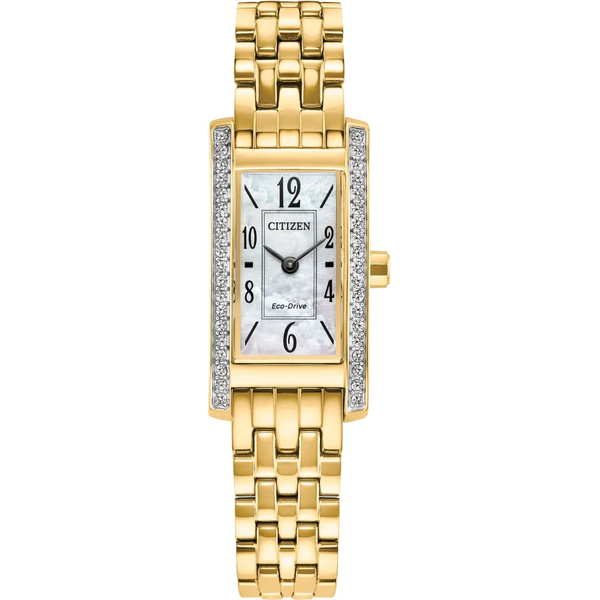 Citizen Eco-Drive Petite Palidoro Watch, Mother of Pearl Dial, Crystal Accents House of Silva Wooster, OH