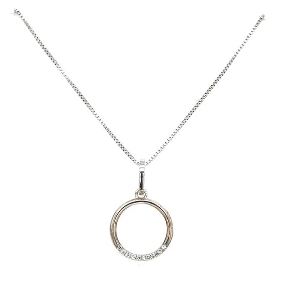 SS Diamond Circle Pendant Image 2 House of Silva Wooster, OH