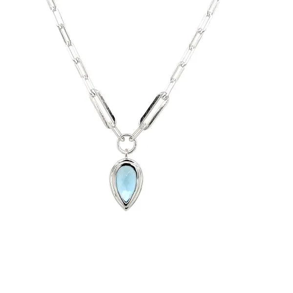 Blue Topaz Pear Necklace House of Silva Wooster, OH