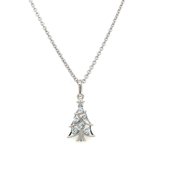 Blue Topaz Christmas Tree Pendant House of Silva Wooster, OH