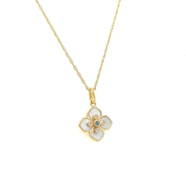 Mother of Pearl Petal Pendant Image 2 House of Silva Wooster, OH
