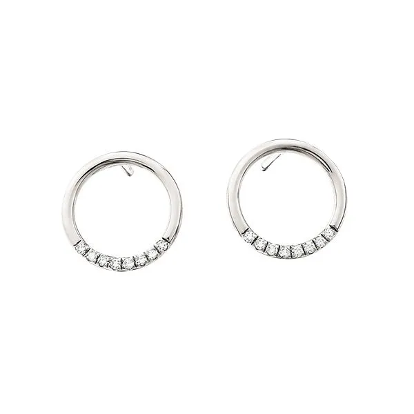 SS Diamond Circle Earrings House of Silva Wooster, OH