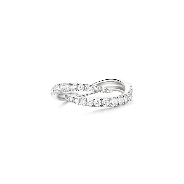 Silver Spiral Pavé Adjustable Ring House of Silva Wooster, OH