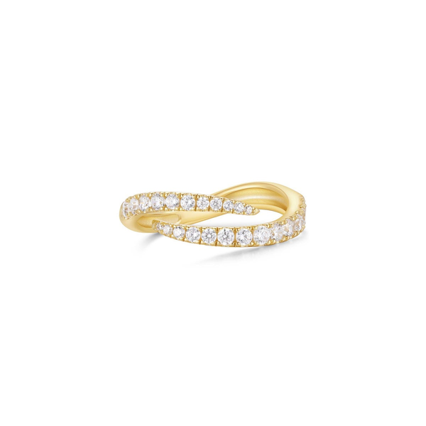 Gold Spiral Pavé Adjustable Ring House of Silva Wooster, OH