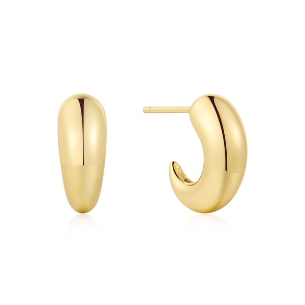 Gold Dome Stud Hoop Earrings House of Silva Wooster, OH
