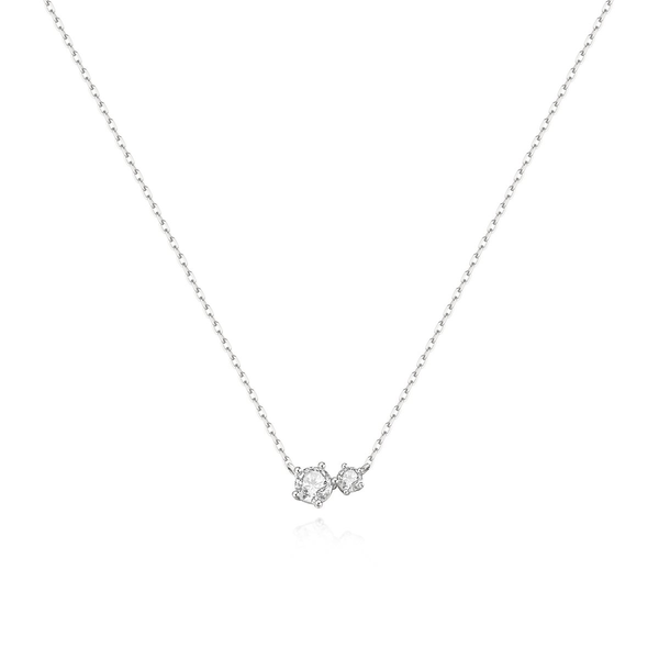 Silver Prong Set Duo Necklace House of Silva Wooster, OH