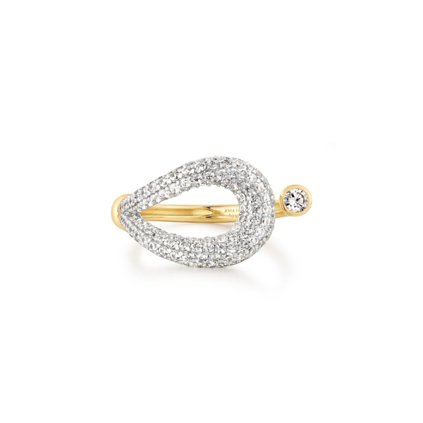 Gold Pavé Knot Adjustable Ring House of Silva Wooster, OH