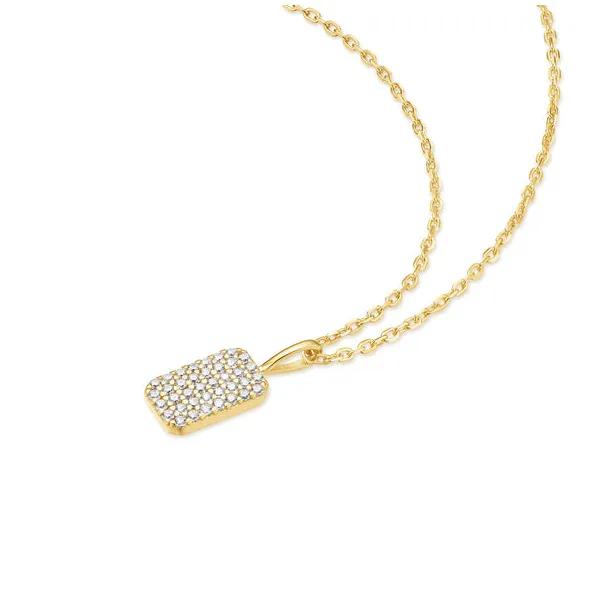 Gold Pave Pendant Necklace Image 3 House of Silva Wooster, OH
