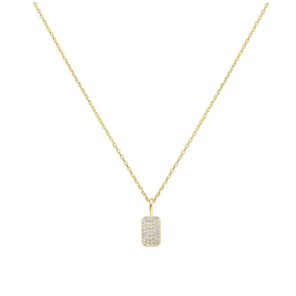 Gold Pave Pendant Necklace House of Silva Wooster, OH