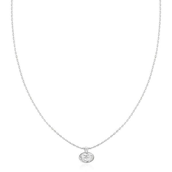 Silver Bezel Organic Pebble Necklace House of Silva Wooster, OH