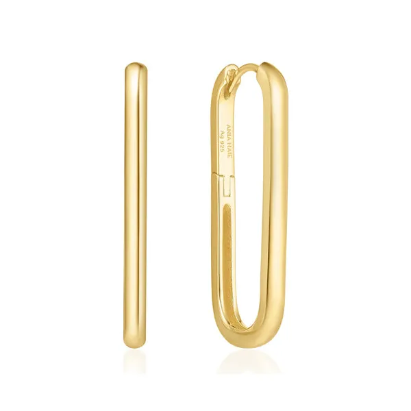 Gold Tube Oversized U Hoop Earrings House of Silva Wooster, OH