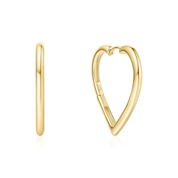 Gold Large Heart Hoop Earrings House of Silva Wooster, OH