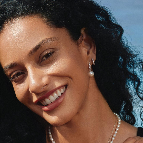 Luna Gaze Silver Sparkle Twisted Huggie Hoop Earrings Image 2 House of Silva Wooster, OH