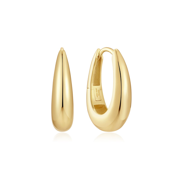 Gold Classic Dome Hoop Earrings House of Silva Wooster, OH