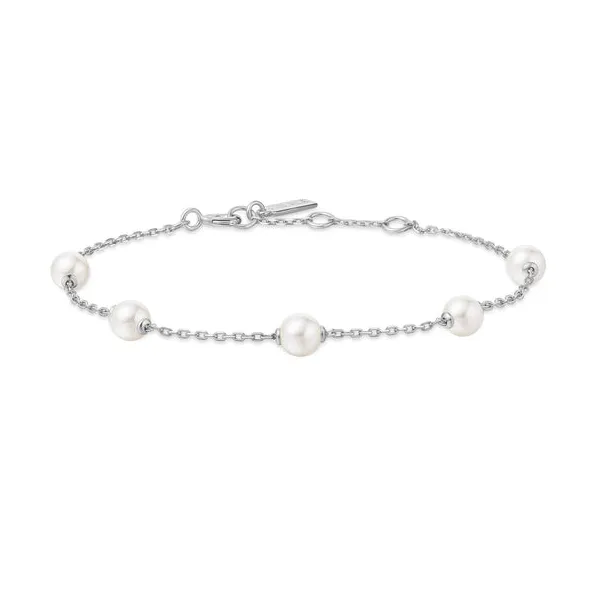 Silver Pearl Station Bracelet House of Silva Wooster, OH