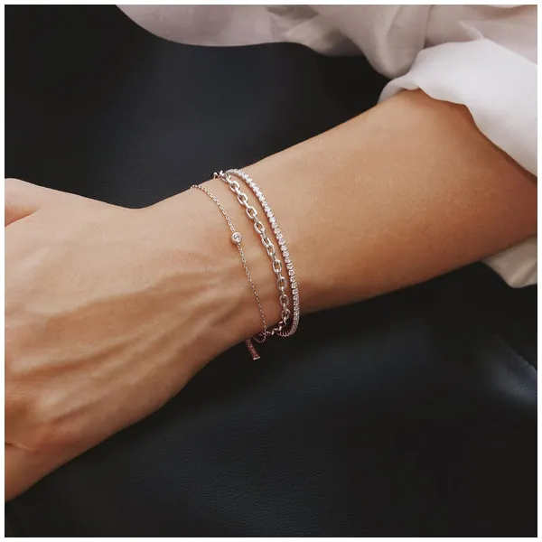 Silver Medium Chain Bracelet Image 2 House of Silva Wooster, OH