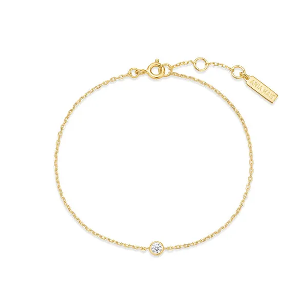 Gold Sparkle Bezel Bracelet Image 3 House of Silva Wooster, OH