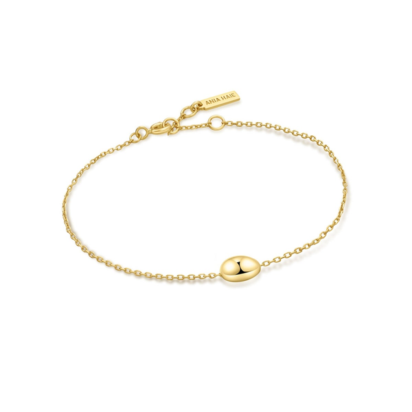 Gold Organic Dome Pebble Bracelet House of Silva Wooster, OH