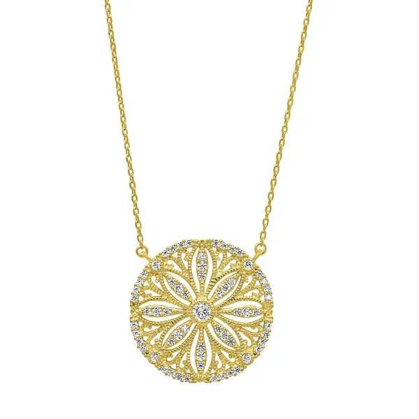 Micropave` Simulated Diamond Vintage Sand Dollar House of Silva Wooster, OH