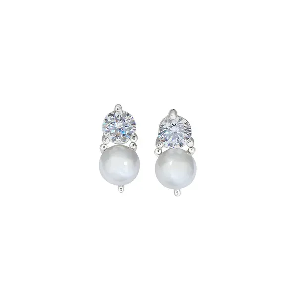Simulated Diamond & Pearl Studs House of Silva Wooster, OH