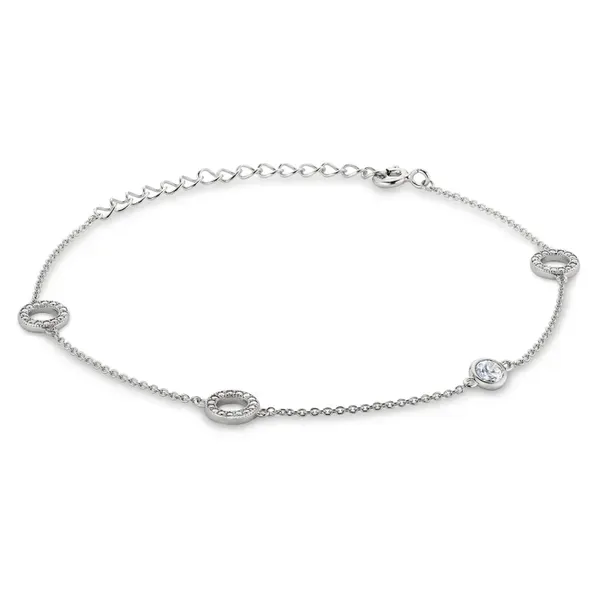 Micropave` Simulated Diamond Open Circle Bracelet House of Silva Wooster, OH