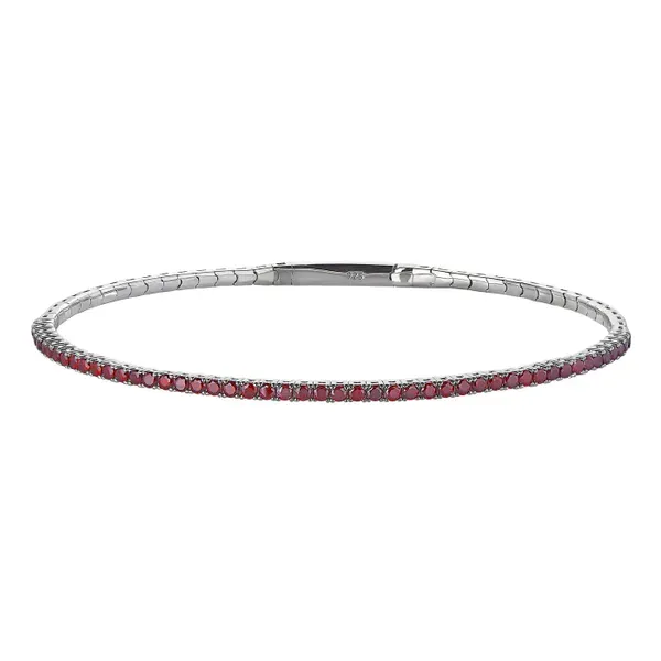 Simulated Garnet Flexible Bracelet House of Silva Wooster, OH
