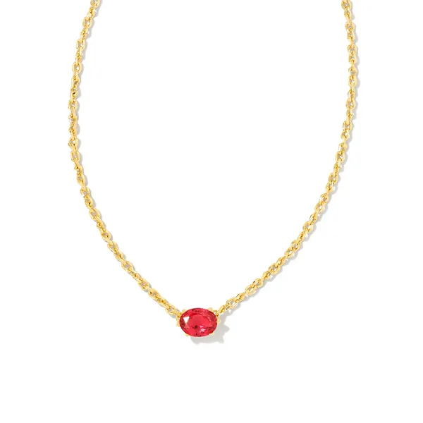 Cailin Gold Pendant Necklace in Red Crystal by Kendra Scott similar item image