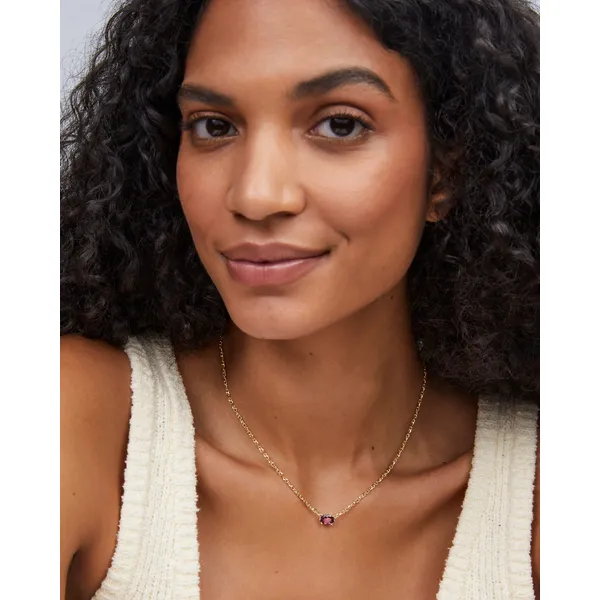 Cailin Gold Pendant Necklace in Purple Crystal by Kendra Scott Image 4 House of Silva Wooster, OH