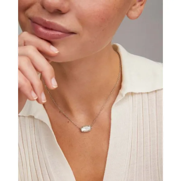 Elisa Pendant Necklace with Dichroic Glass in Silver by Kendra Scott Image 4 House of Silva Wooster, OH