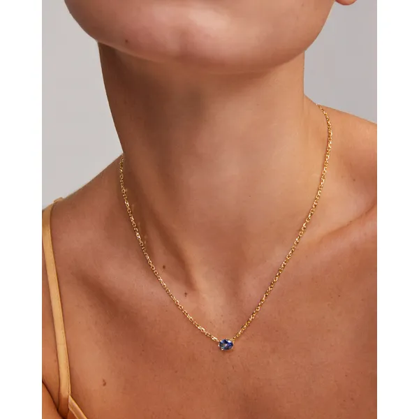 Cailin Gold Pendant Necklace in Blue Violet Crystal by Kendra Scott Image 4 House of Silva Wooster, OH