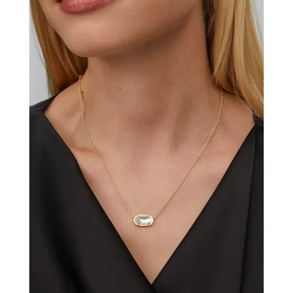Elisa Gold Pendant Necklace with Dichroic Glass by Kendra Scott Image 4 House of Silva Wooster, OH