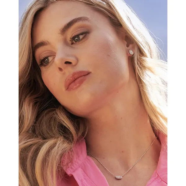 Grayson Silver Pendant Necklace in White Crystal by Kendra Scott Image 3 House of Silva Wooster, OH