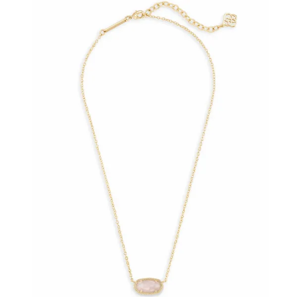 Elisa Gold Pendant Necklace with Rose Quartz by Kendra Scott Image 2 House of Silva Wooster, OH
