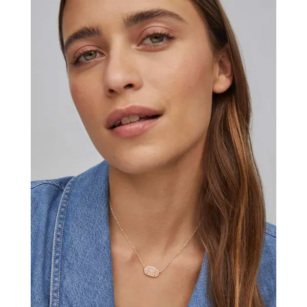 Elisa Gold Pendant Necklace with Rose Quartz by Kendra Scott Image 3 House of Silva Wooster, OH