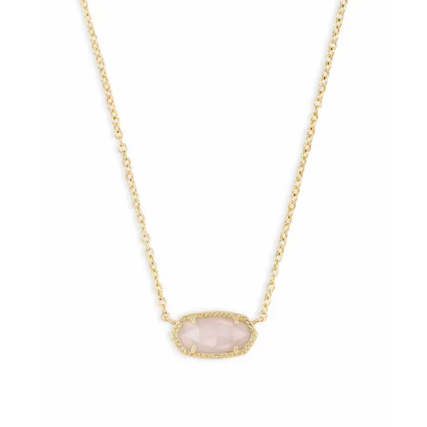 Elisa Gold Pendant Necklace with Rose Quartz by Kendra Scott House of Silva Wooster, OH