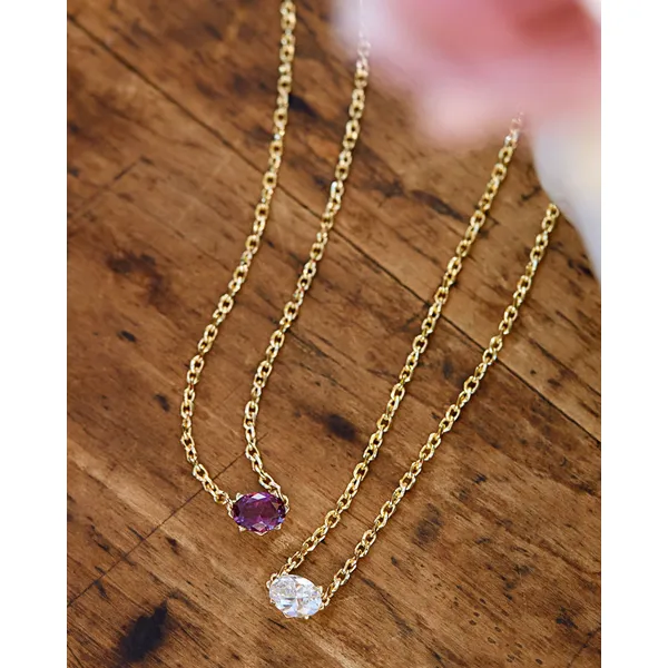Cailin Gold Pendant Necklace in White Crystal by Kendra Scott Image 4 House of Silva Wooster, OH
