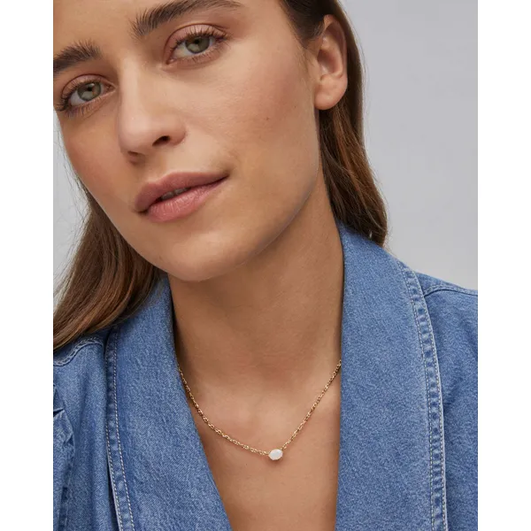 Cailin Gold Pendant Necklace in Champagne Opal Crystal by Kendra Scott Image 3 House of Silva Wooster, OH