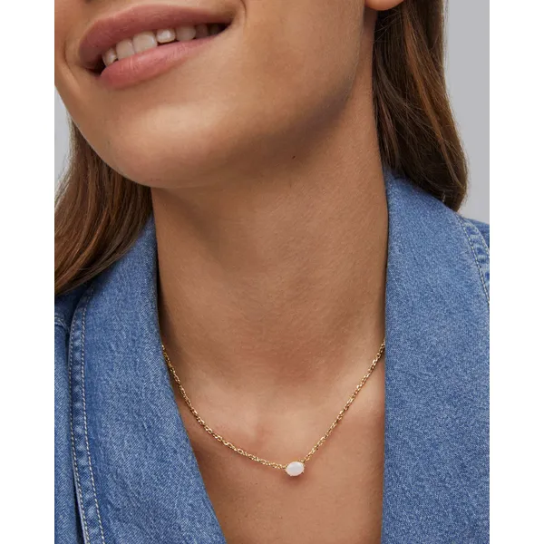 Cailin Gold Pendant Necklace in Champagne Opal Crystal by Kendra Scott Image 4 House of Silva Wooster, OH