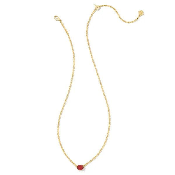 Cailin Gold Pendant Necklace in Burgundy Crystal by Kendra Scott Image 2 House of Silva Wooster, OH