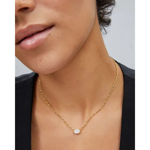 Cailin Gold Pendant Necklace in Ivory Mother of Pearl by Kendra Scott Image 4 House of Silva Wooster, OH