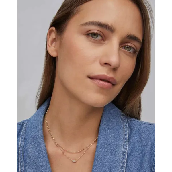 Emilie Gold Multi Strand Necklace with Iridescent Drusy by Kendra Scott Image 4 House of Silva Wooster, OH