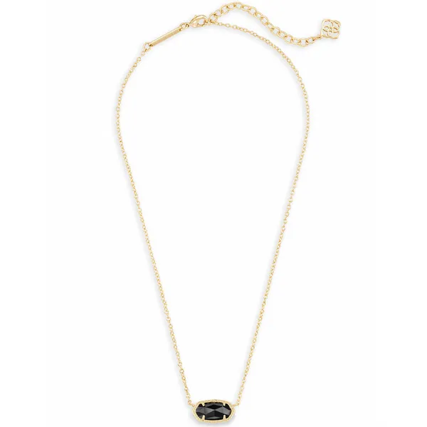 Elisa Gold Pendant Necklace with Black Crystal by Kendra Scott Image 2 House of Silva Wooster, OH