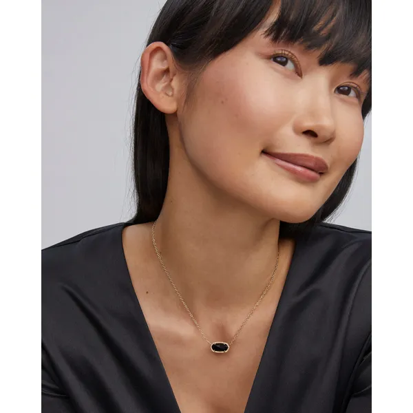 Elisa Gold Pendant Necklace with Black Crystal by Kendra Scott Image 4 House of Silva Wooster, OH
