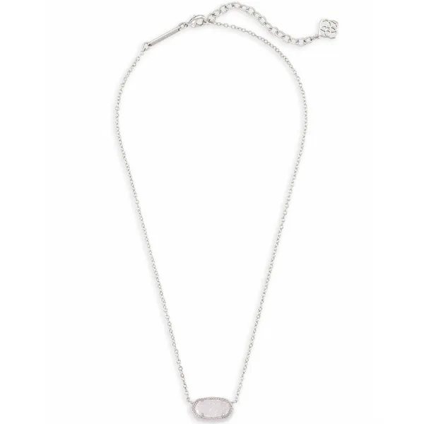 Elisa Silver Pendant Necklace with Platinum Drusy by Kendra Scott Image 2 House of Silva Wooster, OH