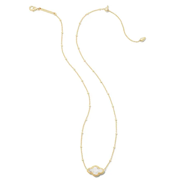 Abbie Gold Pendant Necklace with Ivory Mother of Pearl by Kendra Scott Image 2 House of Silva Wooster, OH