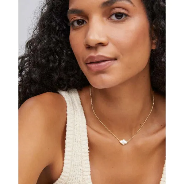Abbie Gold Pendant Necklace with Ivory Mother of Pearl by Kendra Scott Image 3 House of Silva Wooster, OH