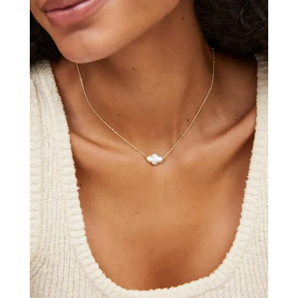 Abbie Gold Pendant Necklace with Ivory Mother of Pearl by Kendra Scott Image 4 House of Silva Wooster, OH