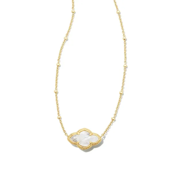 Abbie Gold Pendant Necklace with Ivory Mother of Pearl by Kendra Scott House of Silva Wooster, OH