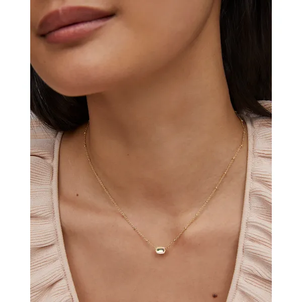 Mini Elisa Gold Satellite Short Pendant Necklace in Dichroic Glass by Kendra Scott Image 3 House of Silva Wooster, OH