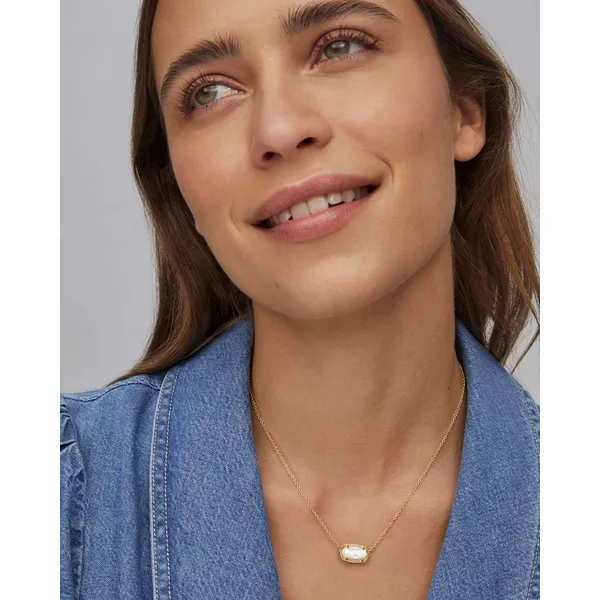 Elisa Gold Pendant Necklace with Ivory Mother of Pearl by Kendra Scott Image 5 House of Silva Wooster, OH